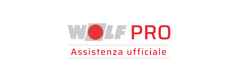 Logo Wolf Pro bianco - marchio assistenza autorizzata ClimaX Group